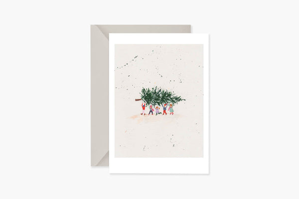 Kartka świąteczna – po choinkę, Muska, papierniczy design