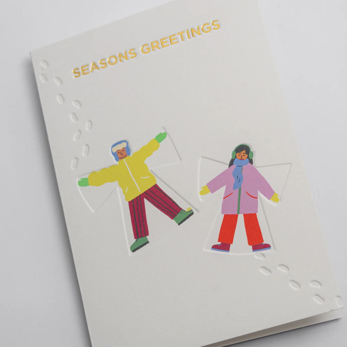 Kartka świąteczna – orzełki w śniegu, Lagom, papierniczy design