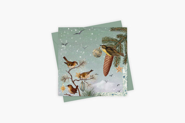 Kartka świąteczna – zimowy ogród, Hint of time, papierniczy design