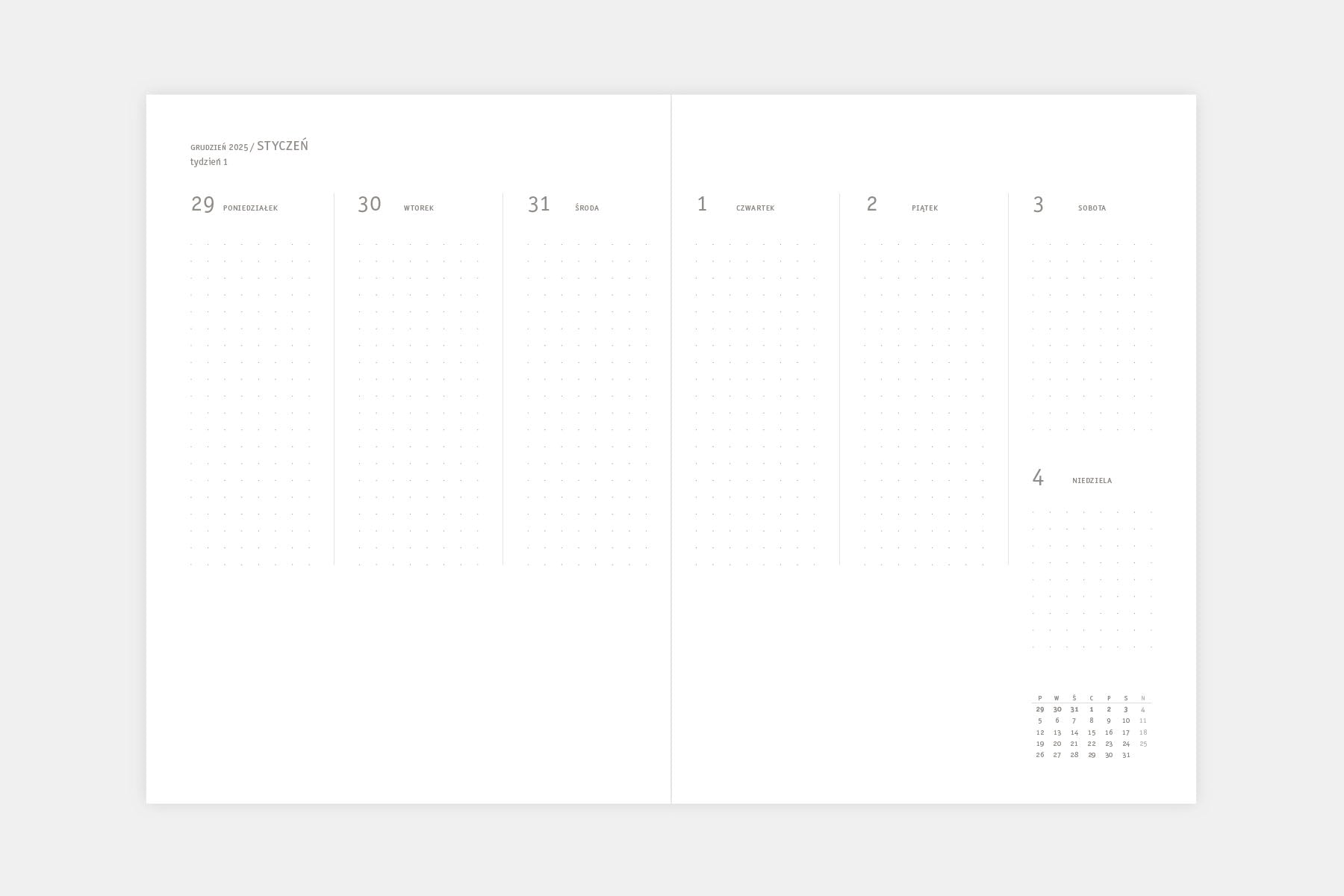 Kalendarz KLASYK MMXXVI ciemny róż – outlet