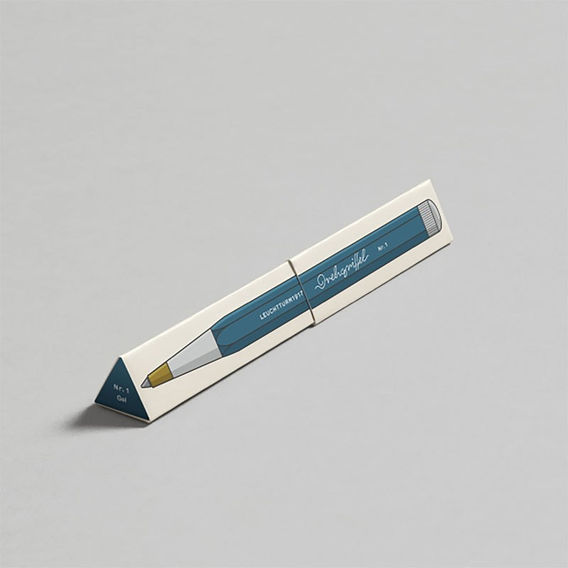 Długopis żelowy Drehgriffel – niebieski, LEUCHTTURM 1917, papierniczy design