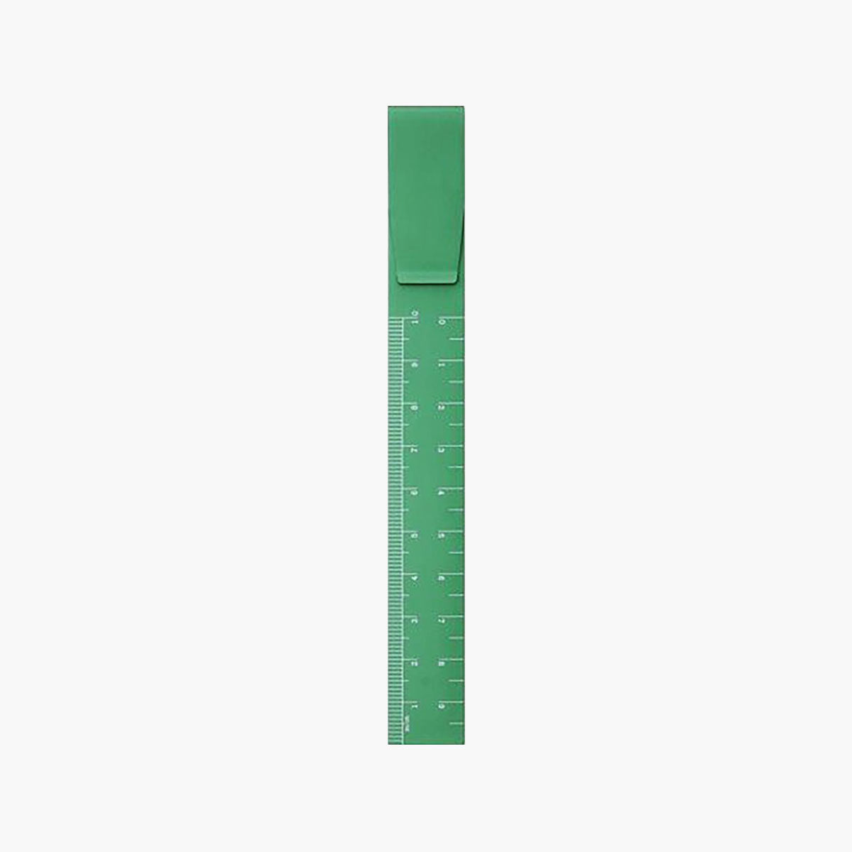 Aluminiowa linijka Clip Ruler – zielona, Highide, papierniczy design
