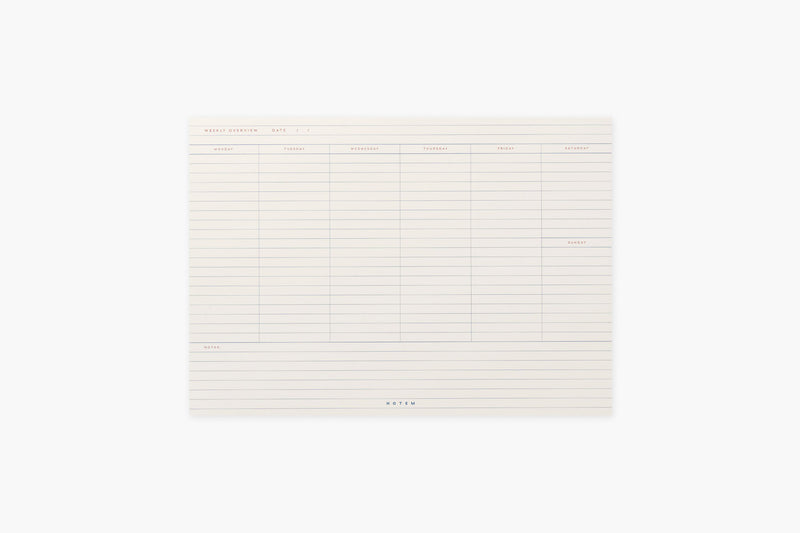 Milo pad – planner tygodniowy, Notem, papierniczy design