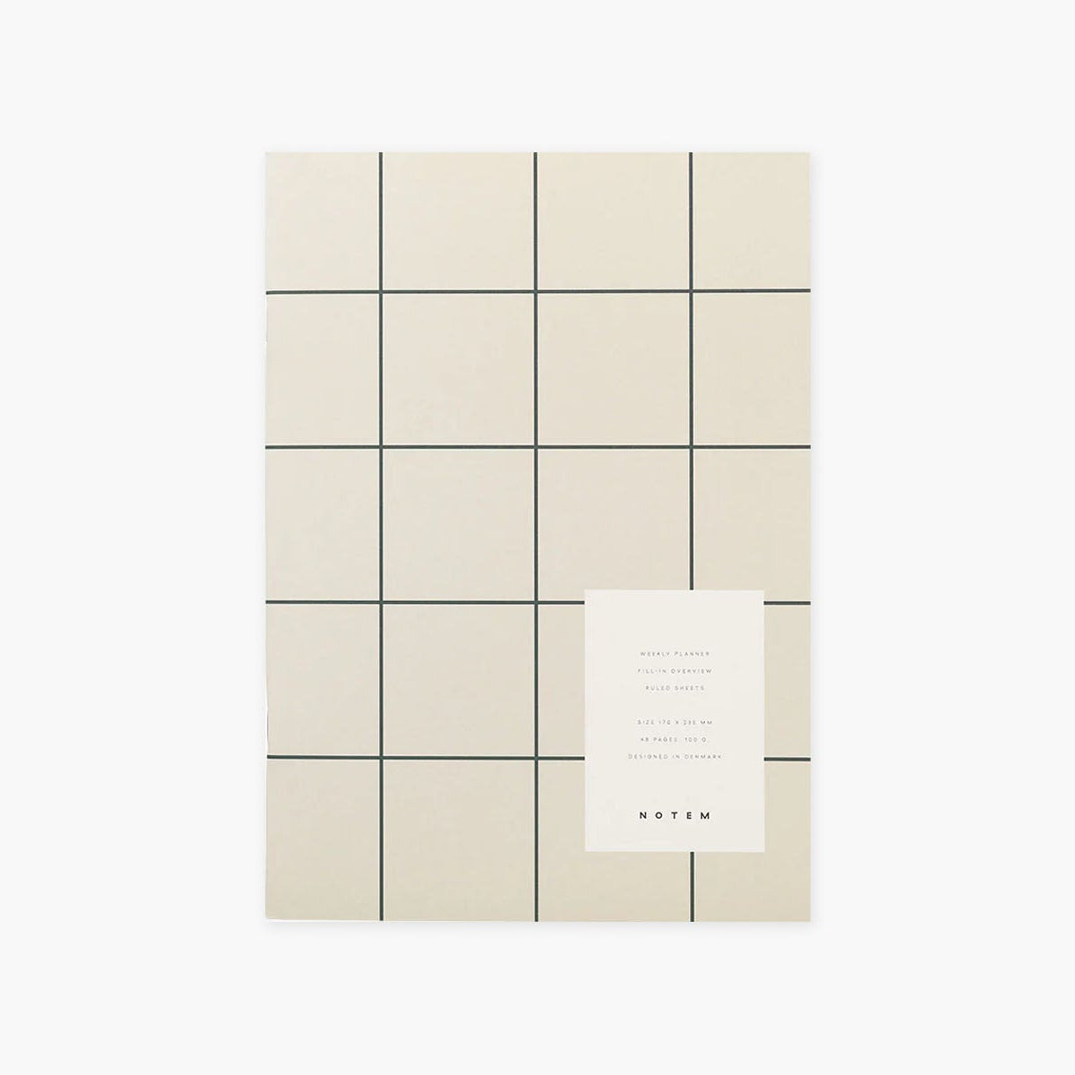 Planner niedatowany Milo – jasnoszary, Notem, papierniczy design