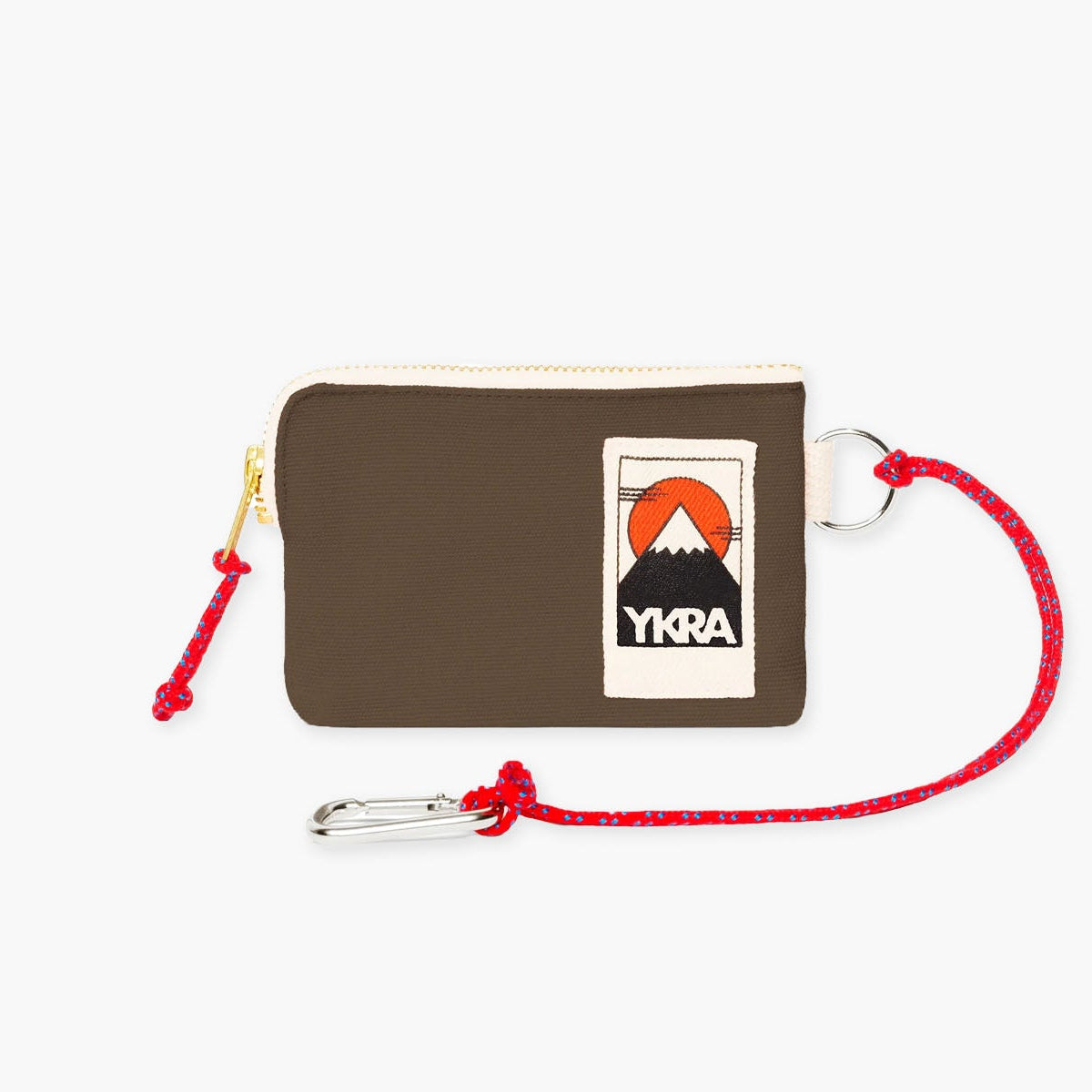 Bawełniany mini portfel – khaki, YKRA, papierniczy design