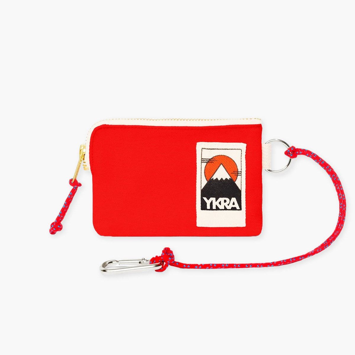 Bawełniany mini portfel – czerwony, YKRA, papierniczy design