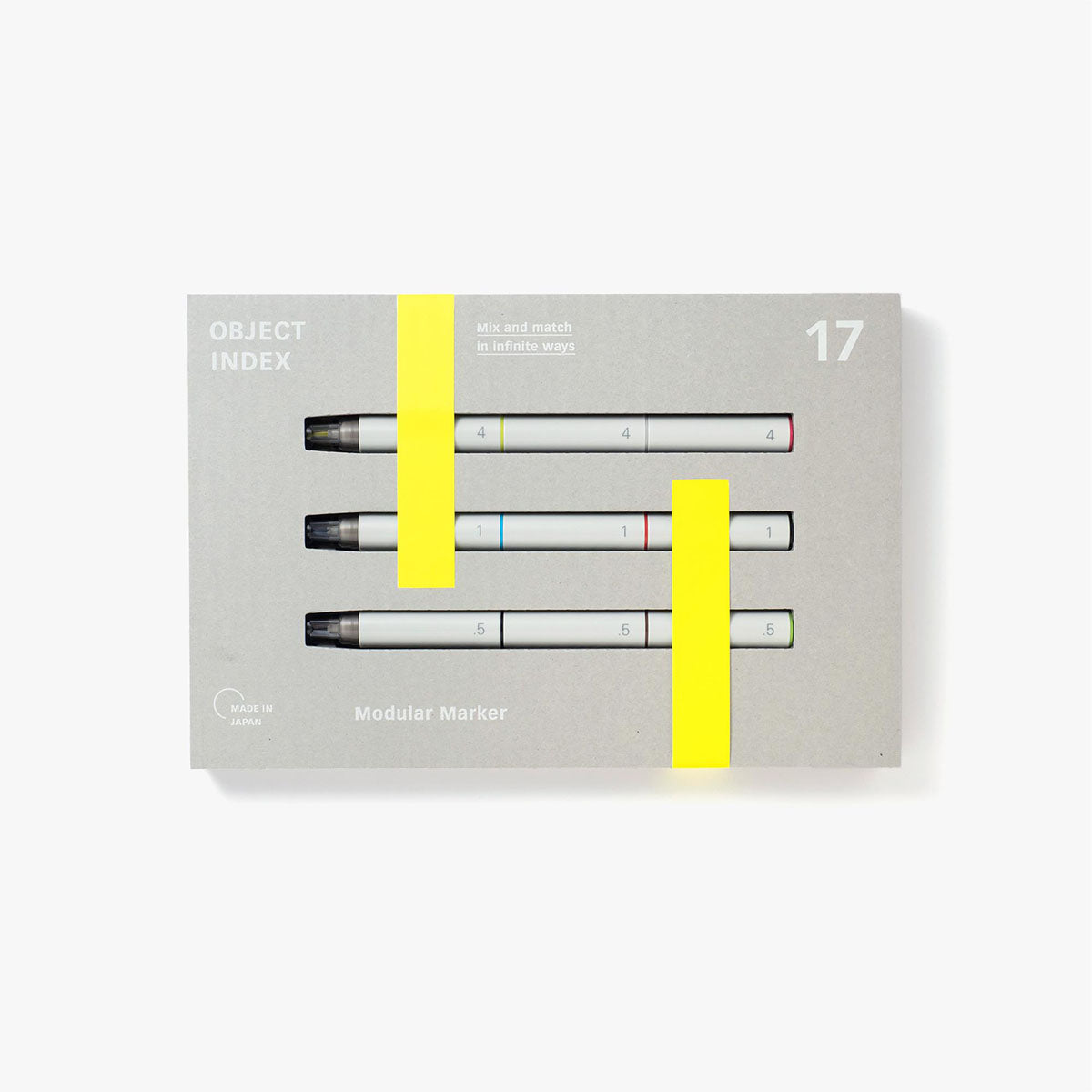 Zestaw markerów modułowych, Object Index, papierniczy design