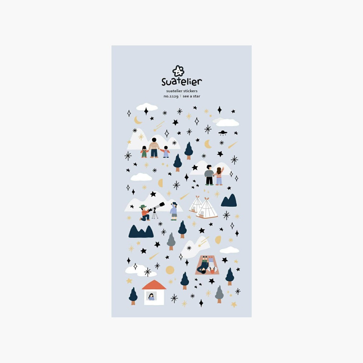Ozdobne naklejki – See a star, Suatelier, papierniczy design