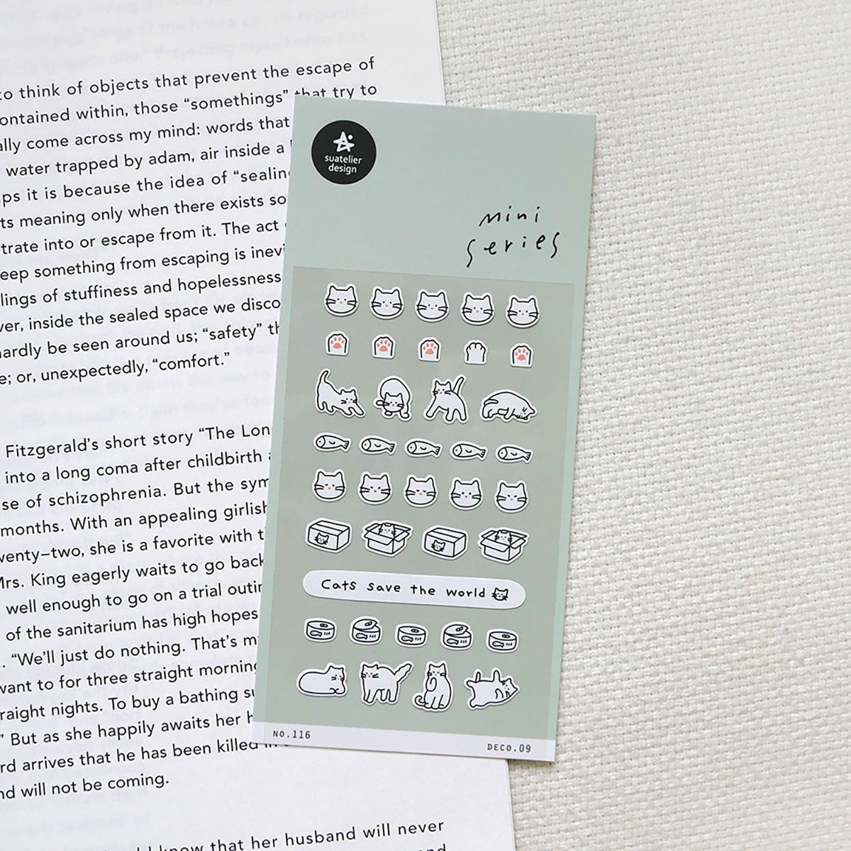 Ozdobne naklejki MINI – koty, Suatelier, papierniczy design