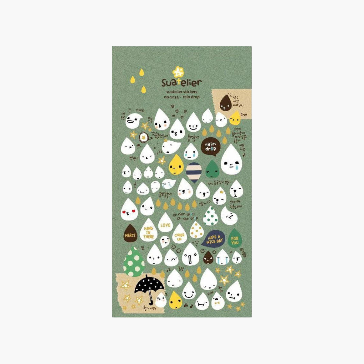 Ozdobne naklejki – Rain Drop, Suatelier, papierniczy design