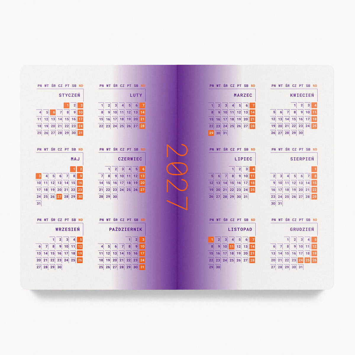 Pan Kalendarz 2026, Curated Paper, stationery design