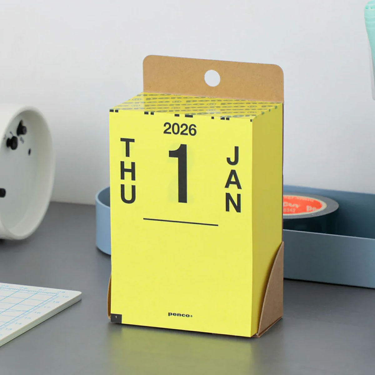 Memo Block Kalendarz 2026, Penco, papierniczy design