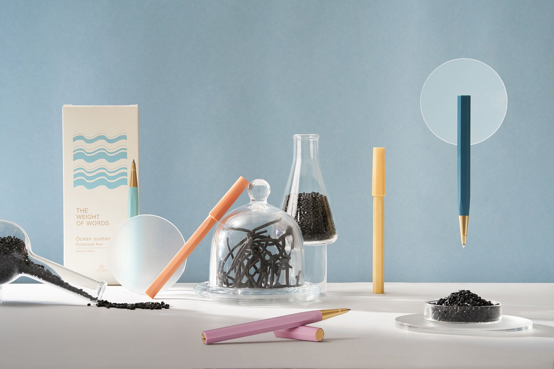 Pióro kulkowe YSTUDIO Glamour Evolve Ocean Sustainable – Evening Purple, ystudio, papierniczy design