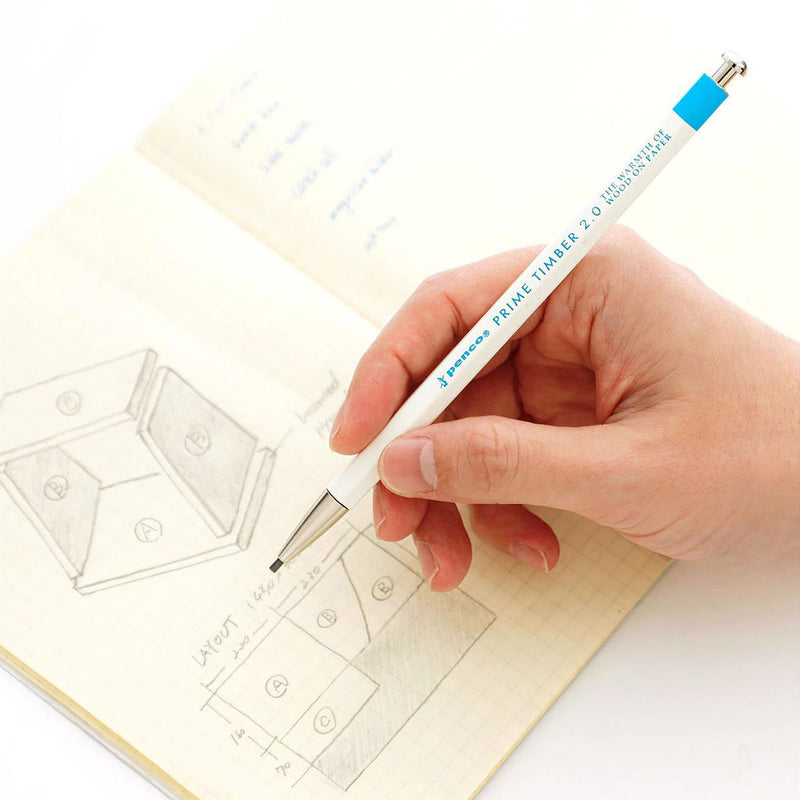 Ołówek mechaniczny Prime Timber – biały, Penco, papierniczy design