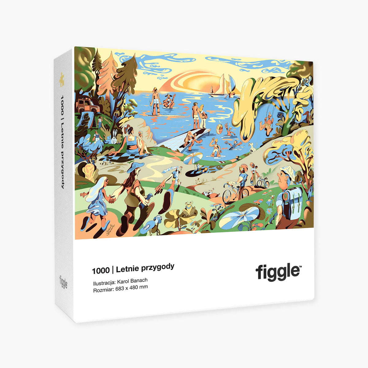 Puzzle 1000 – Letnie przygody, Figgle, papierniczy design