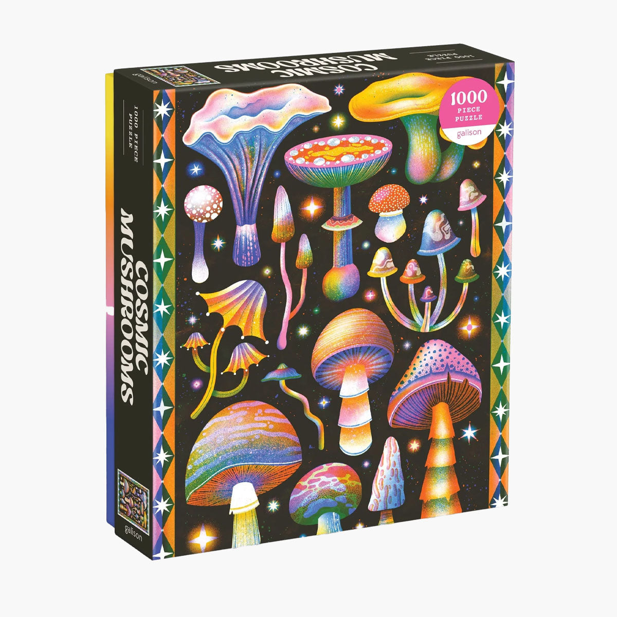 Puzzle 500 – Cosmic Mushrooms, Galison, papierniczy design