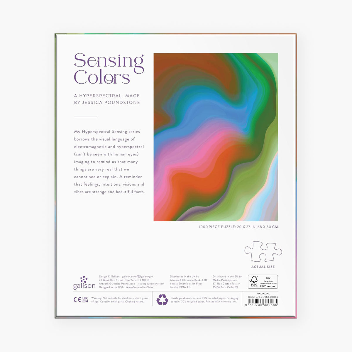 Puzzle 1000 – Sensing Colors, Galison, papierniczy design