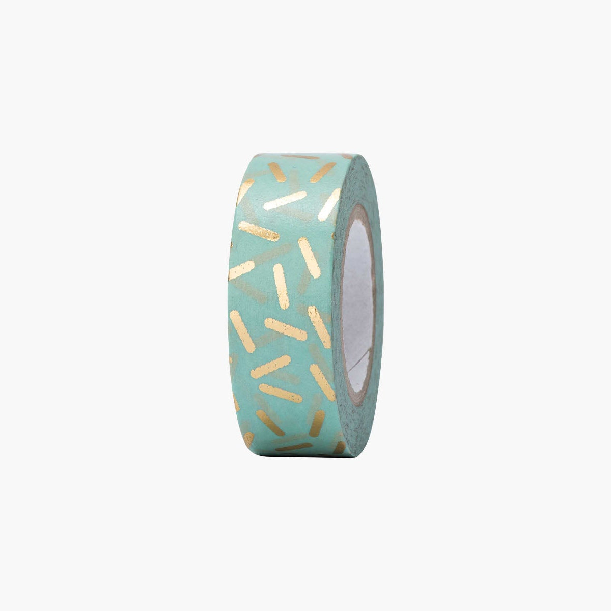 Papierowa taśma klejąca – zielona w złote confetti, Rico Design , papierniczy design
