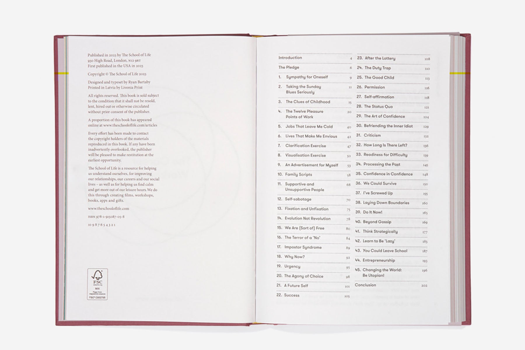 The Career Workbook, The School of life, papierniczy design, notes rozwojowy