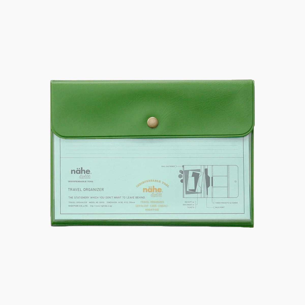 Organizer podróżny – zielony, nähe, papierniczy design