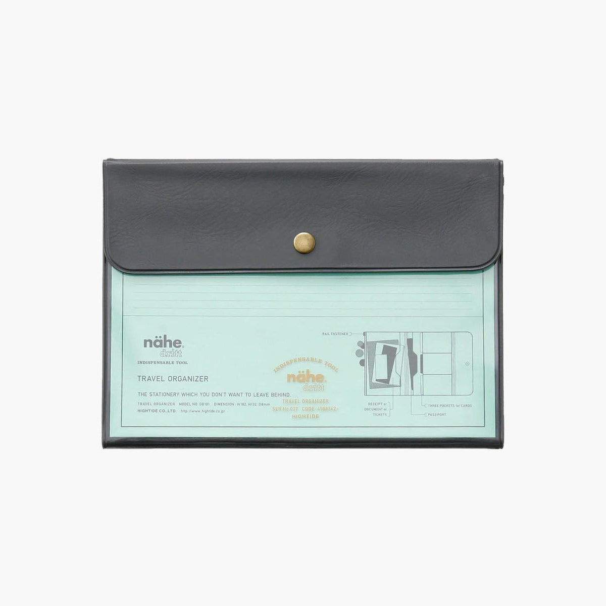 Organizer podróżny – ciemnoszary, nähe, papierniczy design