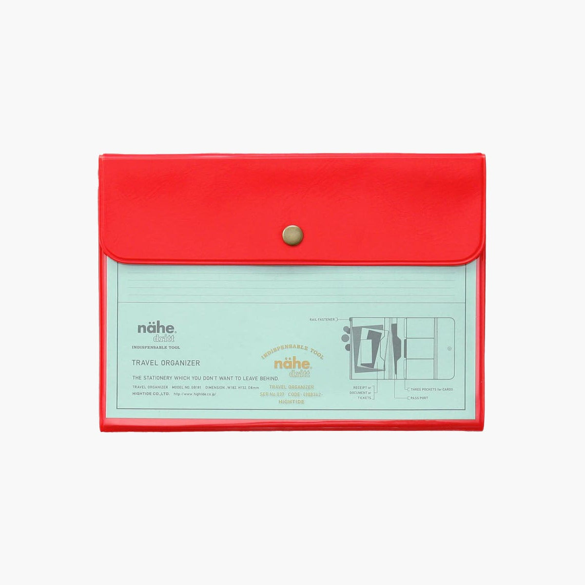 Organizer podróżny – czerwony, nähe, papierniczy design