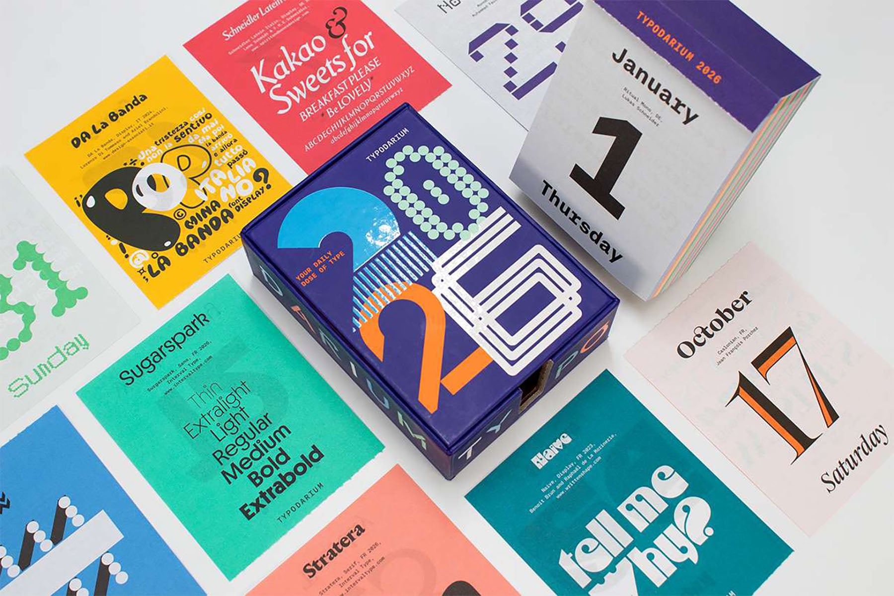 Kalendarz 2026 Typodarium,Verlag Hermann Schmidt, papierniczy design 