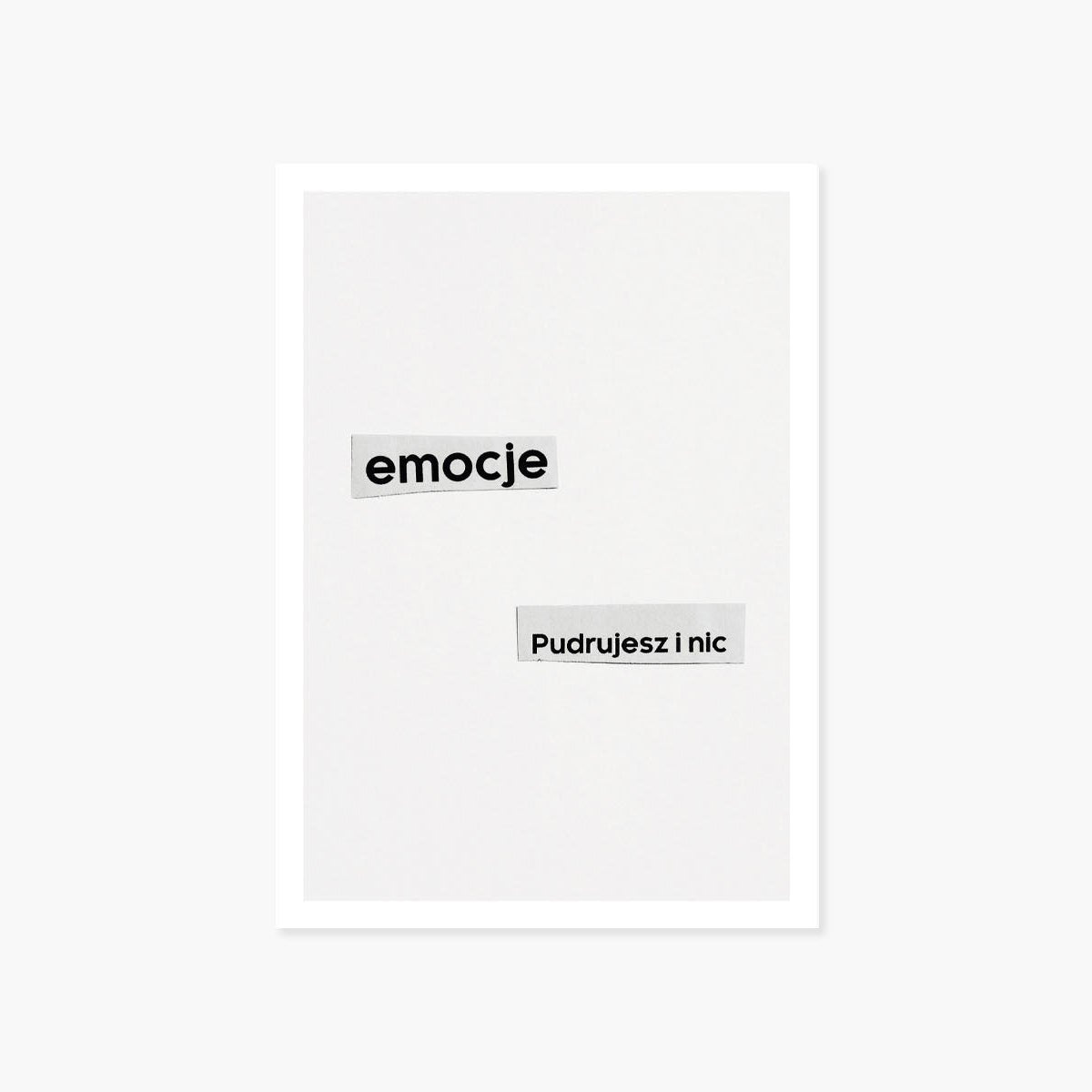 Kartka Wycinki w termosie, Wycinki w termosie, papierniczy design