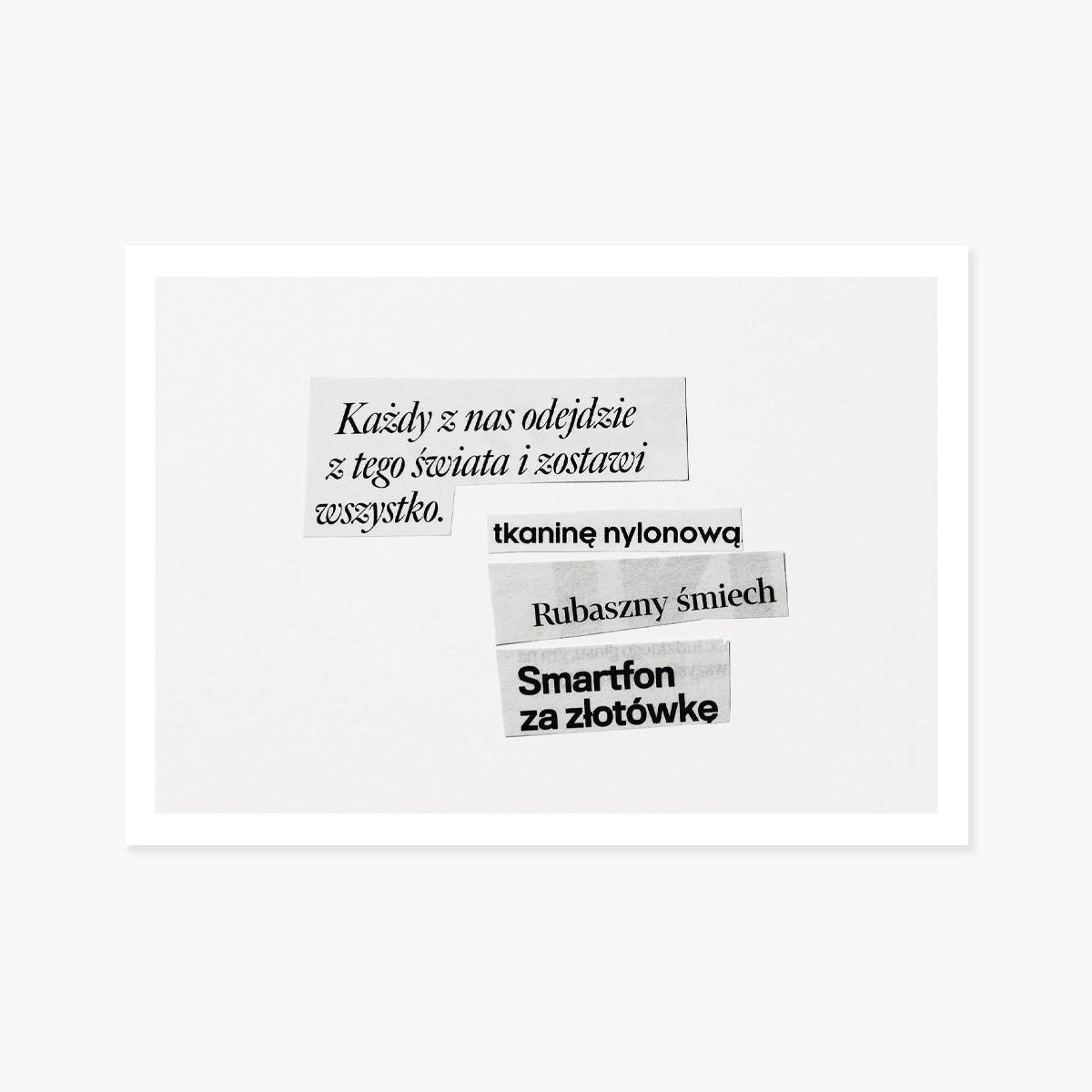 Kartka Wycinki w termosie, Wycinki w termosie, papierniczy design