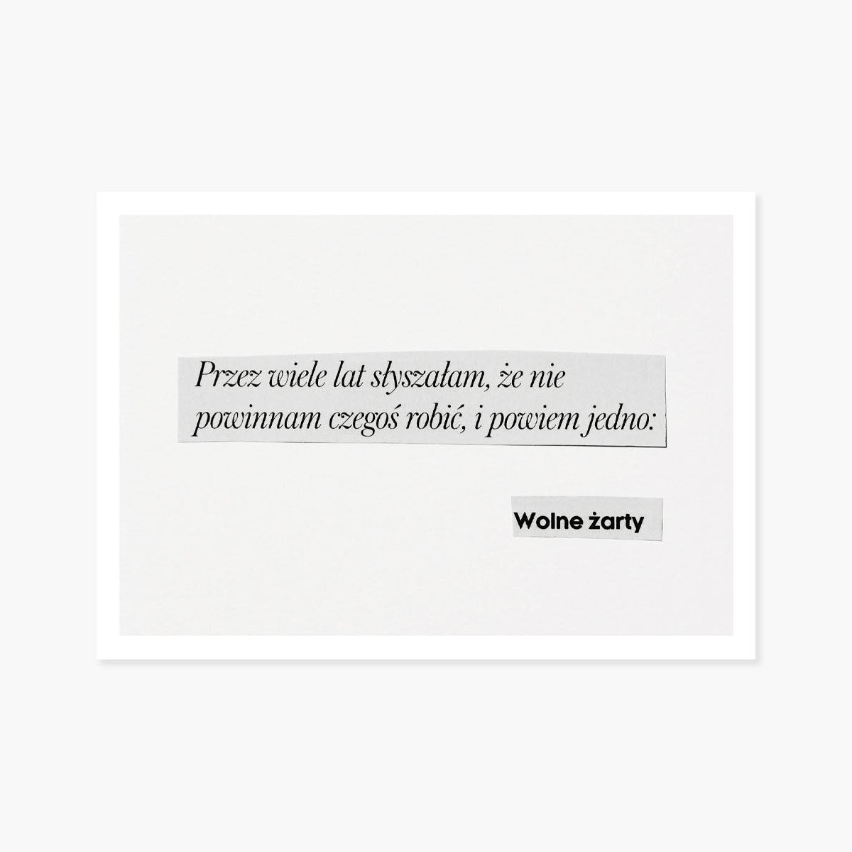 Kartka Wycinki w termosie, Wycinki w termosie, papierniczy design