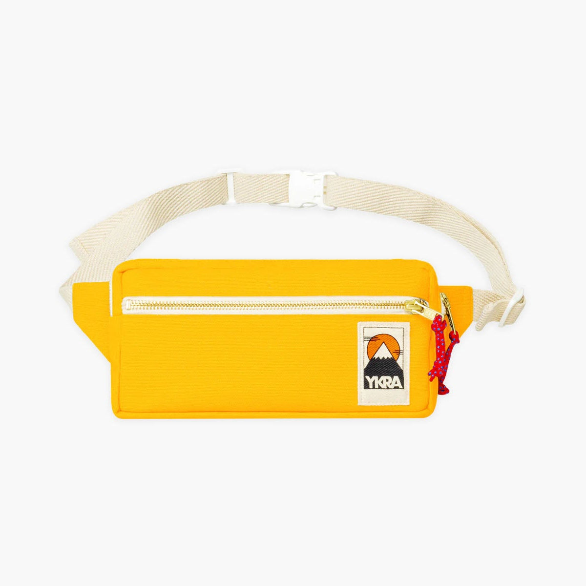 Bawełniana nerka – żółta, YKRA, płócienna saszetka, papierniczy design