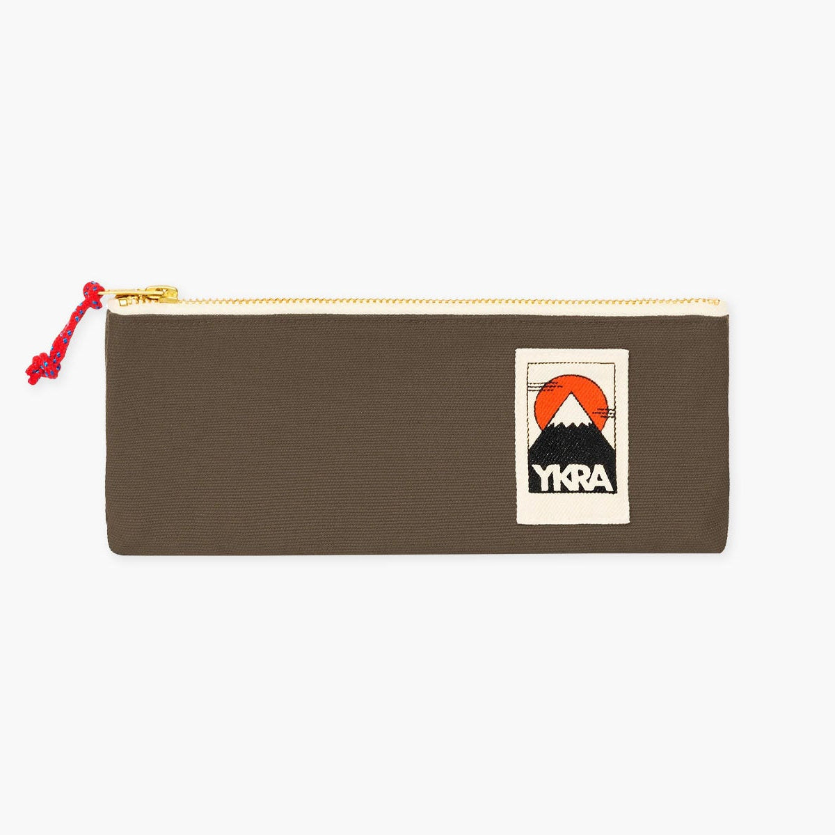 Bawełniany piórnik – khaki, YKRA, papierniczy design