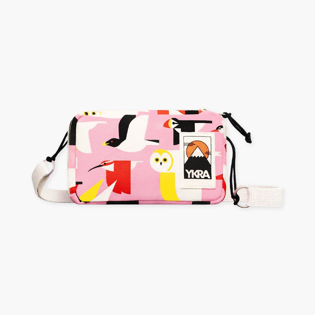 Bawełniana torebka – lecące ptaki, YKRA, Travel Case, papierniczy design