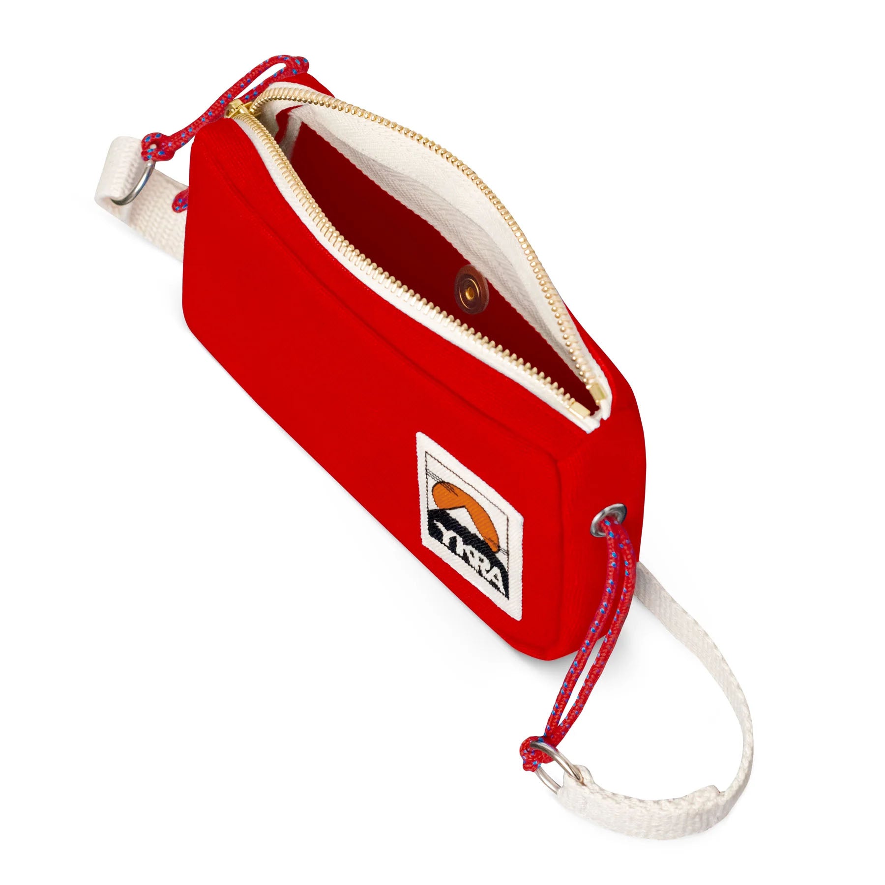 Bawełniana torebka – czerwona, YKRA, Travel Case, papierniczy design