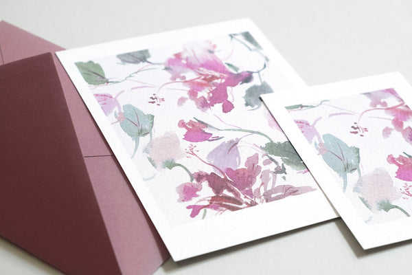 kartka hibiskus, muska, kartka okolicznościowa, kartka ozdobna, kartka z motywem roślinnym, sklep papierniczy, dizajnerskie artykuły biurowe