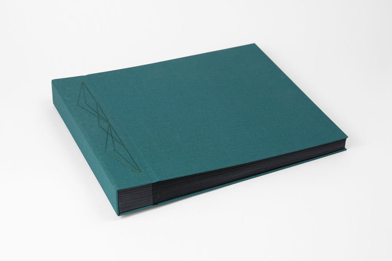 Klasyczny album na zdjęcia – zielony, papierowe sztuki, domowe biuro, design artykuły biurowe