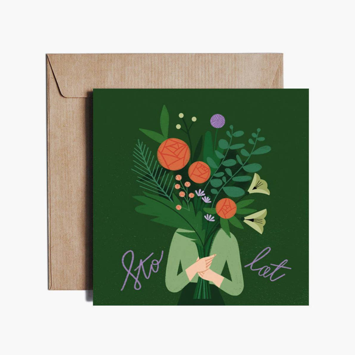 Kartka urodzinowa – sto lat, Pieskot, design sklep papierniczy, domowe biuro