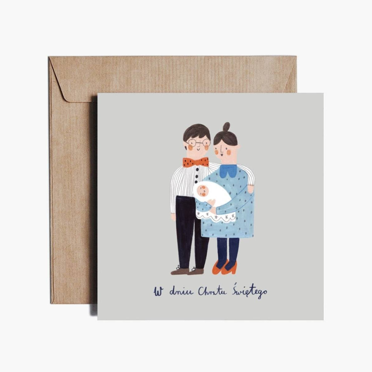 Kartka – chrzest, Pieskot, design sklep papierniczy, domowe biuro