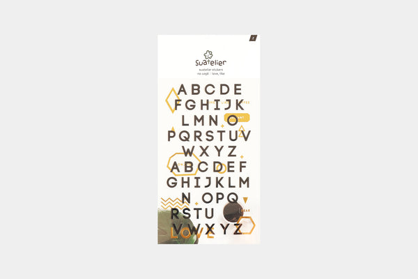 Ozdobne naklejki – alfabet, Suatelier, design sklep papierniczy, domowe biuro