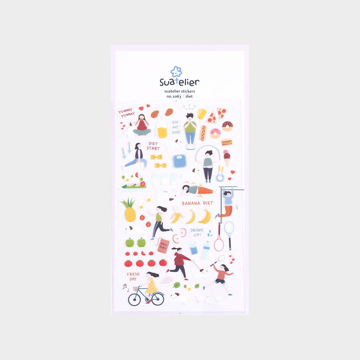 Ozdobne naklejki – dieta, Suatelier, design sklep papierniczy, domowe biuro