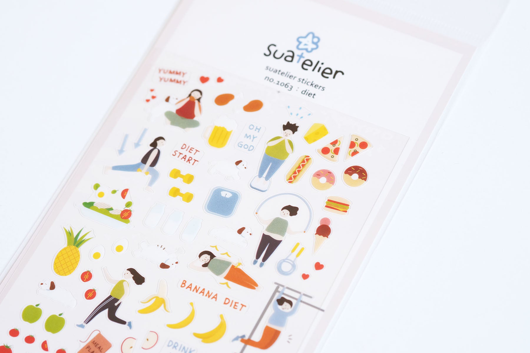 Ozdobne naklejki – dieta, Suatelier, design sklep papierniczy, domowe biuro