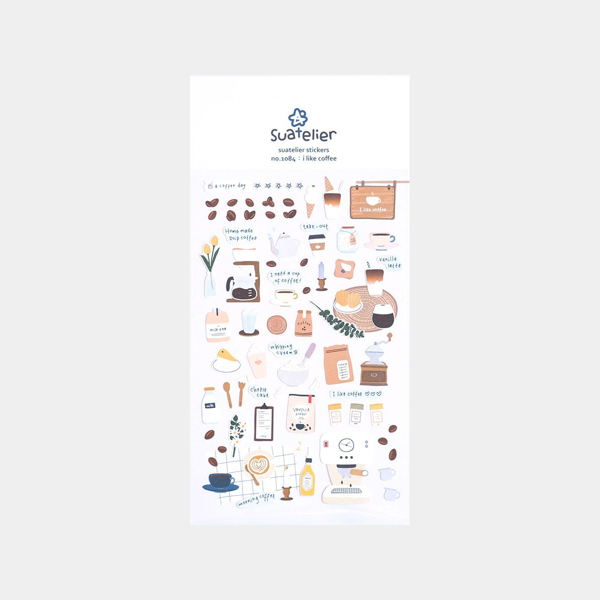 Ozdobne naklejki – kawa, Suatelier, design sklep papierniczy, domowe biuro