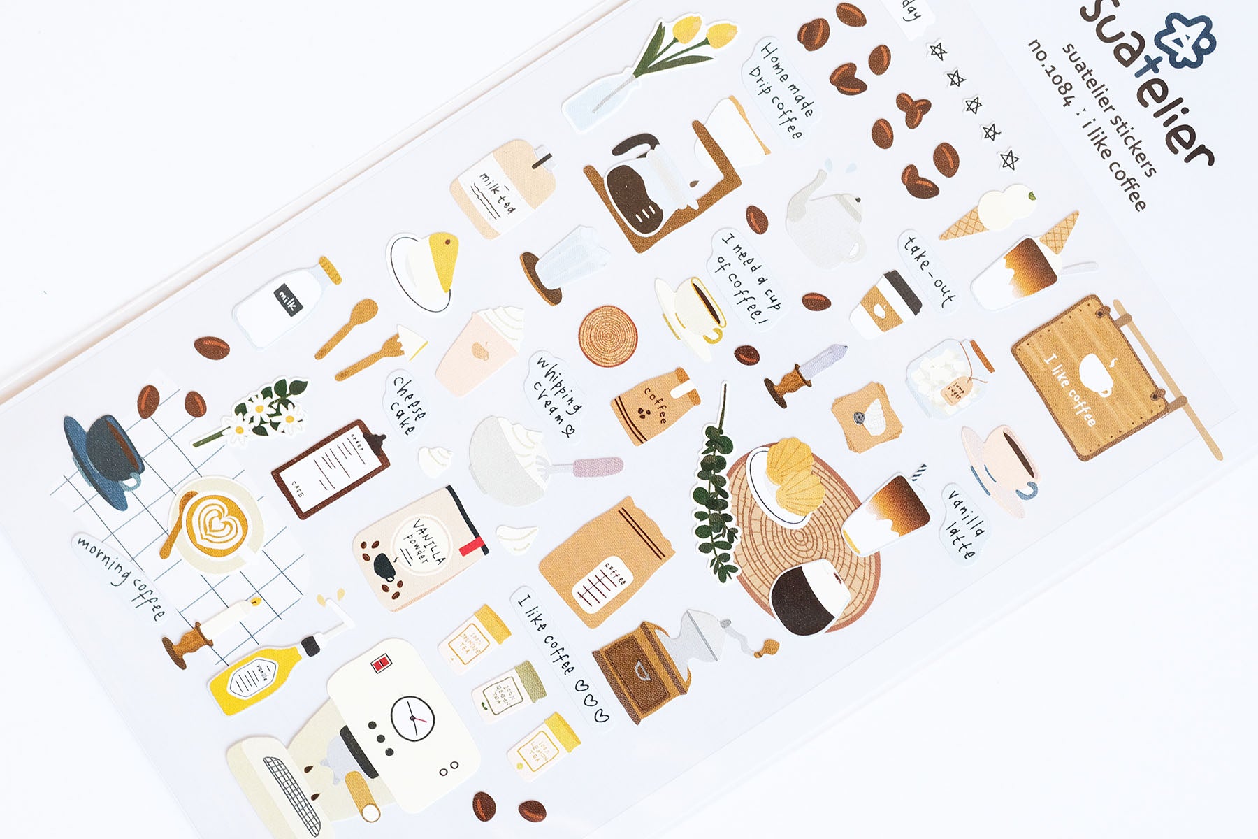 Ozdobne naklejki – kawa, Suatelier, design sklep papierniczy, domowe biuro