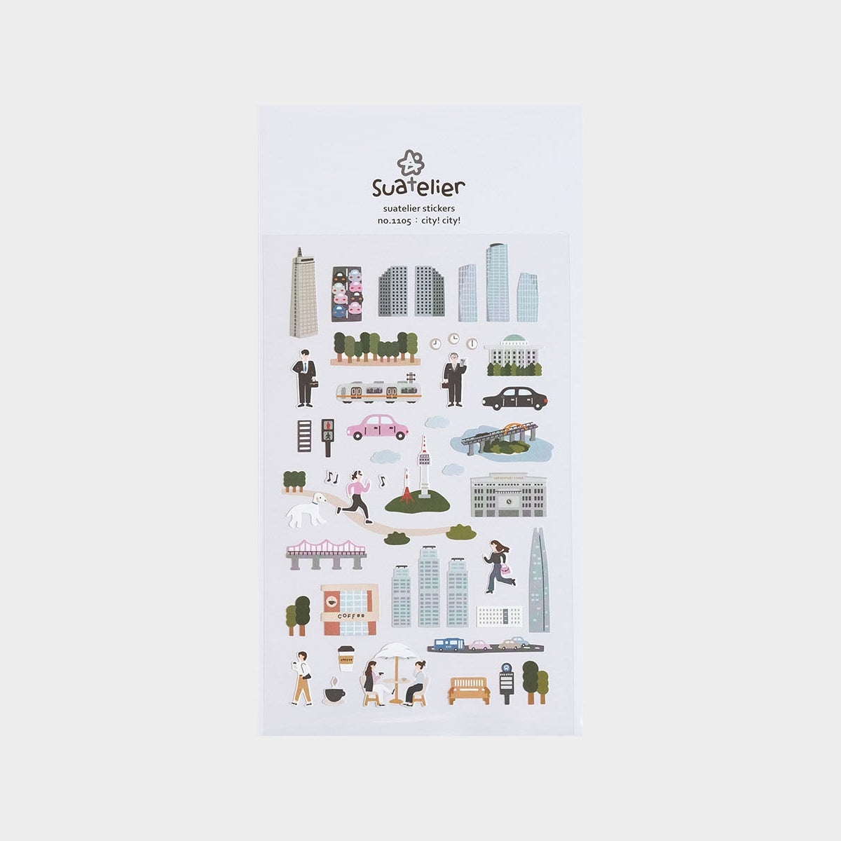 Ozdobne naklejki – miasto, Suatelier, design sklep papierniczy, domowe biuro