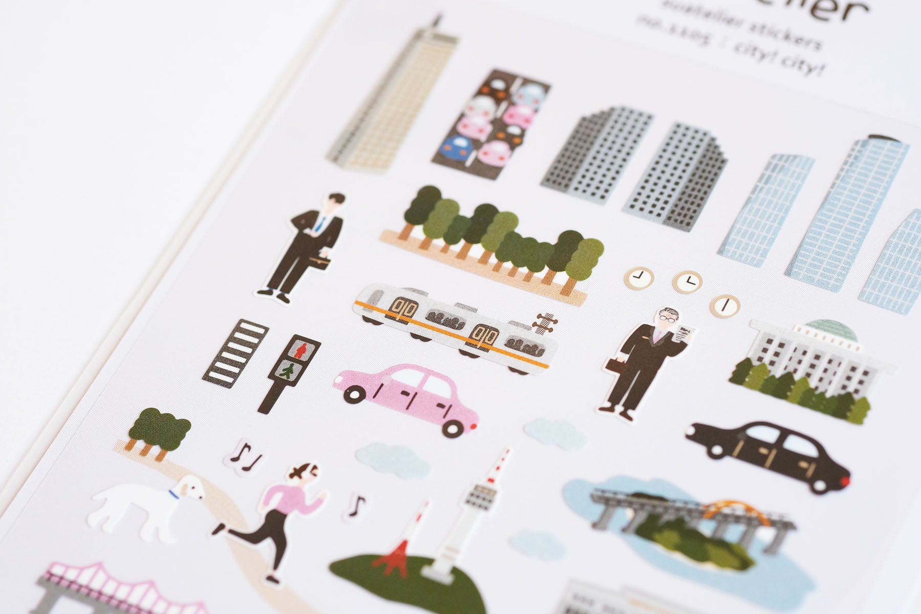 Ozdobne naklejki – miasto, Suatelier, design sklep papierniczy, domowe biuro