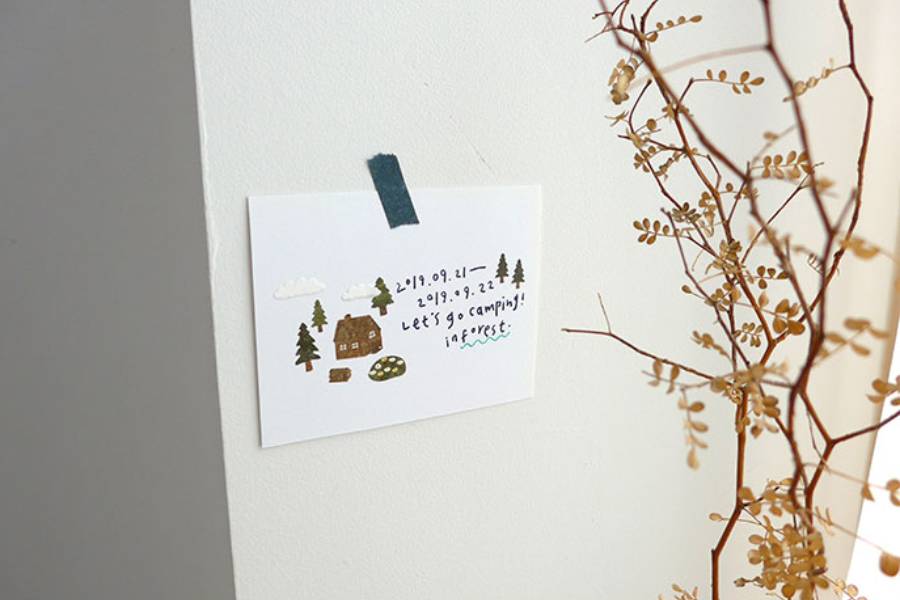 Ozdobne naklejki – las, Suatelier, design sklep papierniczy, domowe biuro
