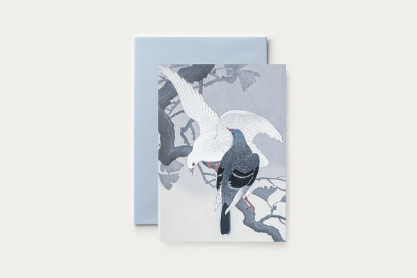 Kartka Lovebirds – gołębie, Suska&Kabsch, design sklep papierniczy, domowe biuro