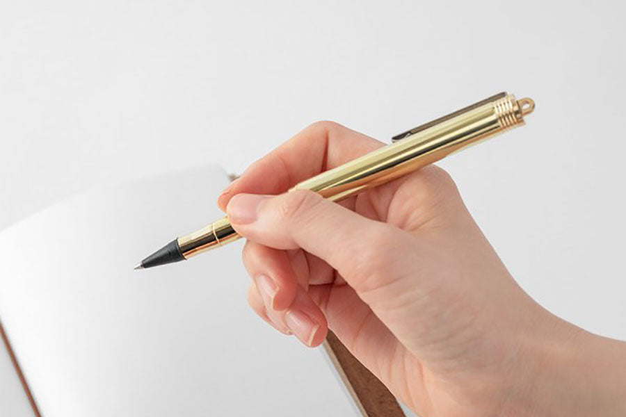 Mosiężne pióro kulkowe, Traveler's Company, design artykuły biurowe, domowe biuro