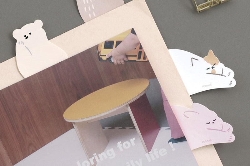Zakładki samoprzylepne - kotek, Iconic, design sklep papierniczy, domowe biuro