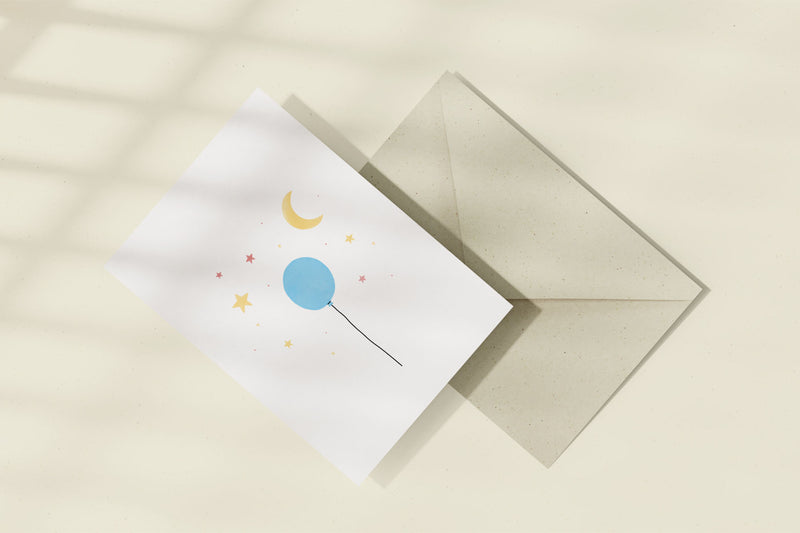 kartka okolicznościowa - balonik, Eokke, kartka ozdobna, sklep papierniczy, dizajnerskie artykuły biurowe